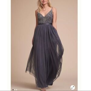 BHLDN Avery Formal Prom Bridesmaid Dress in Hydrangea